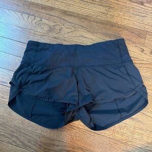 Black LuluLemon speed up shorts